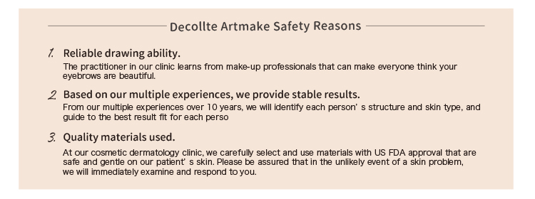 Decollte Artmake Safety Reasons